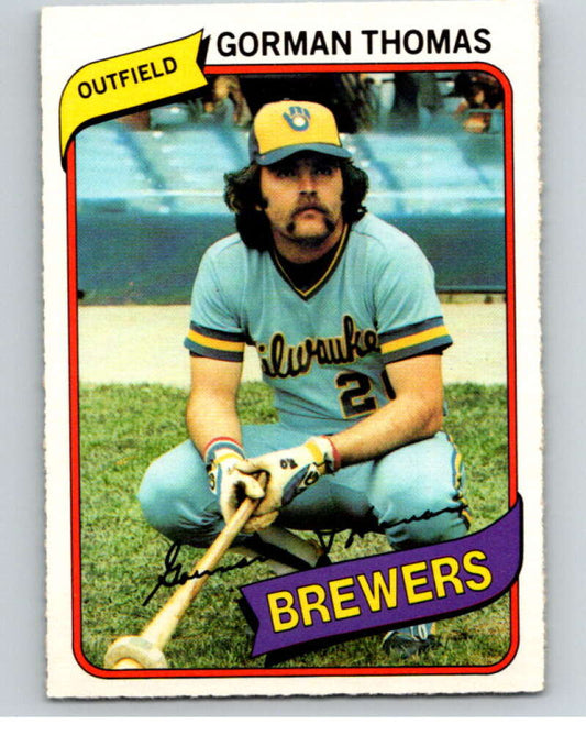 1980 O-Pee-Chee #327 Gorman Thomas  Milwaukee Brewers  V79810 Image 1