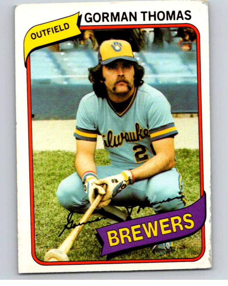 1980 O-Pee-Chee #327 Gorman Thomas  Milwaukee Brewers  V79811 Image 1