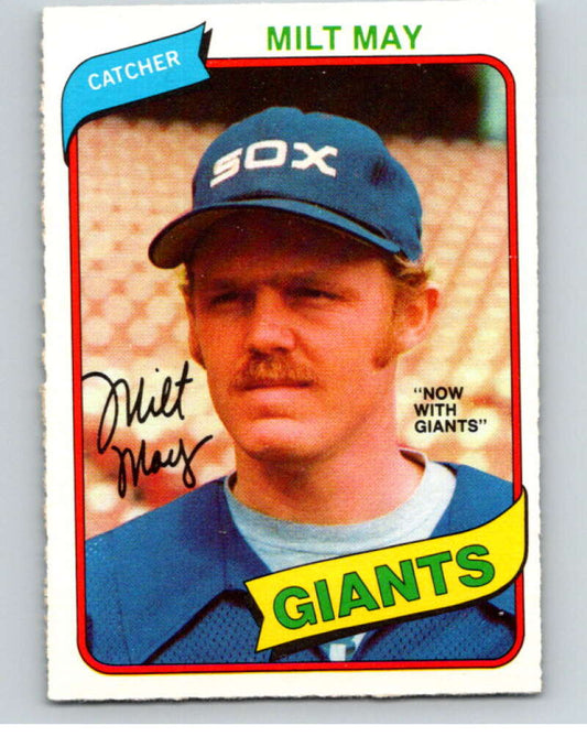 1980 O-Pee-Chee #340 Milt May Giants/ White Sox  V79846 Image 1