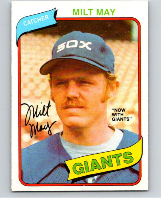 1980 O-Pee-Chee #340 Milt May Giants/ White Sox  V79847 Image 1
