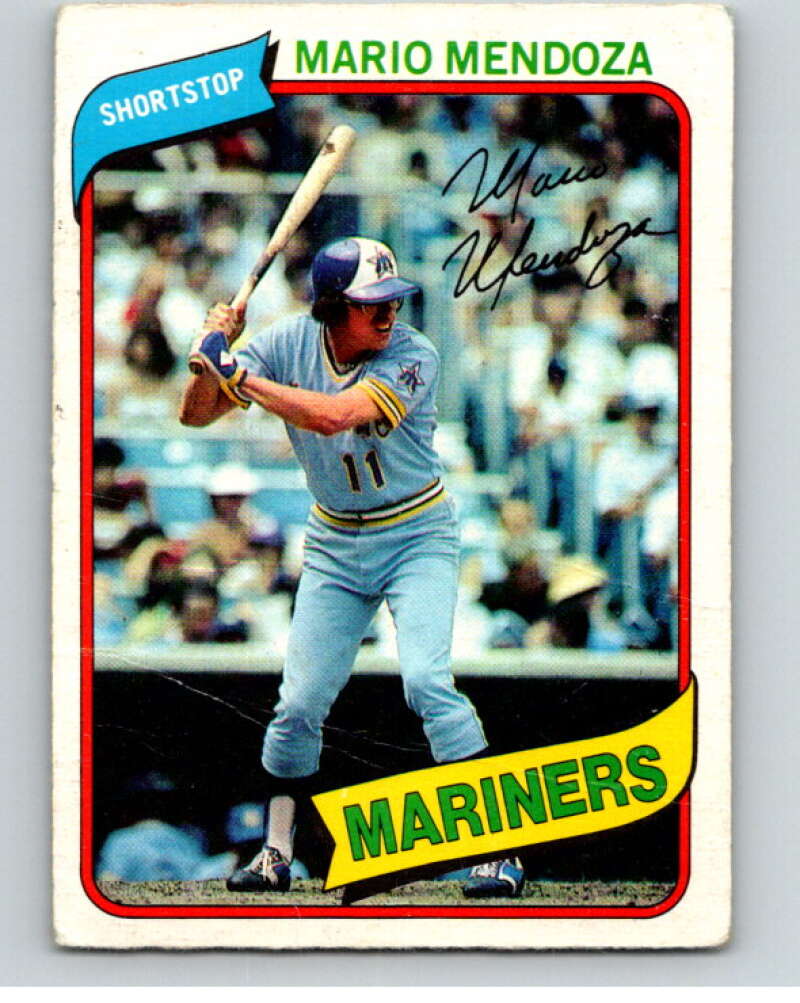 1980 O-Pee-Chee #344 Mario Mendoza  Seattle Mariners  V79855 Image 1