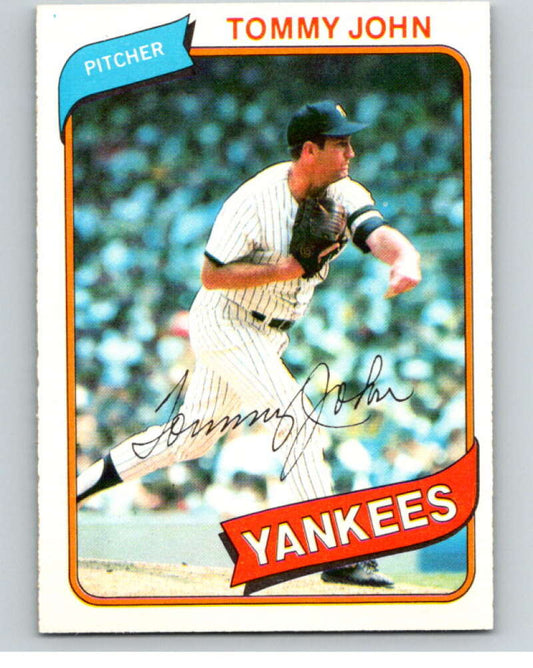 1980 O-Pee-Chee #348 Tommy John  New York Yankees  V79867 Image 1