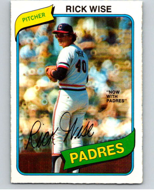 1980 O-Pee-Chee #370 Rick Wise  San Diego Padres/Cleveland Indians  V79924 Image 1