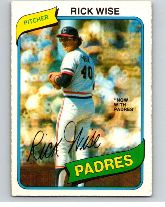 1980 O-Pee-Chee #370 Rick Wise  San Diego Padres/Cleveland Indians  V79925 Image 1