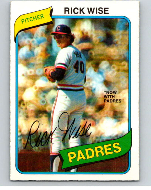 1980 O-Pee-Chee #370 Rick Wise  San Diego Padres/Cleveland Indians  V79926 Image 1