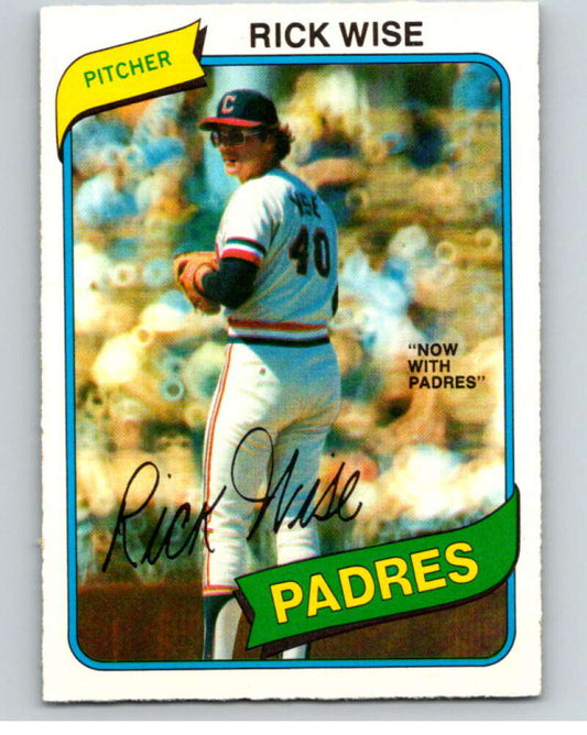 1980 O-Pee-Chee #370 Rick Wise  San Diego Padres/Cleveland Indians  V79928 Image 1