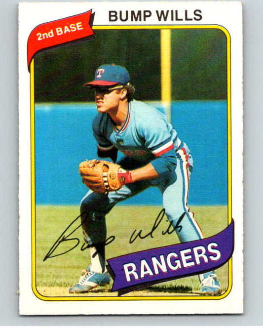 1980 O-Pee-Chee #373 Bump Wills  Texas Rangers  V79938 Image 1