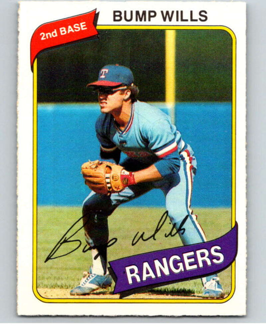 1980 O-Pee-Chee #373 Bump Wills  Texas Rangers  V79939 Image 1
