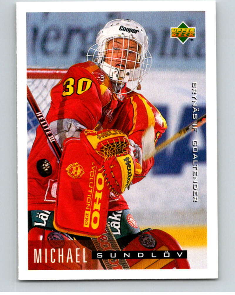 1995-96 Swedish Upper Deck #19 Michael Sundlov V80032 Image 1