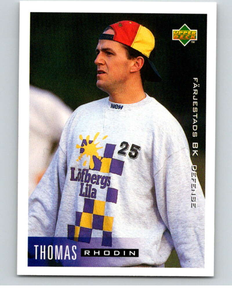 1995-96 Swedish Upper Deck #60 Thomas Rhodin V80098 Image 1