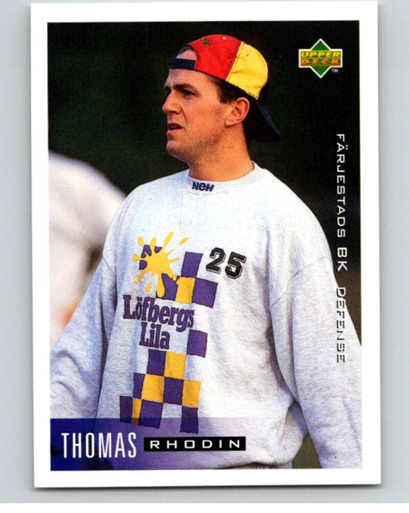 1995-96 Swedish Upper Deck #60 Thomas Rhodin V80100 Image 1
