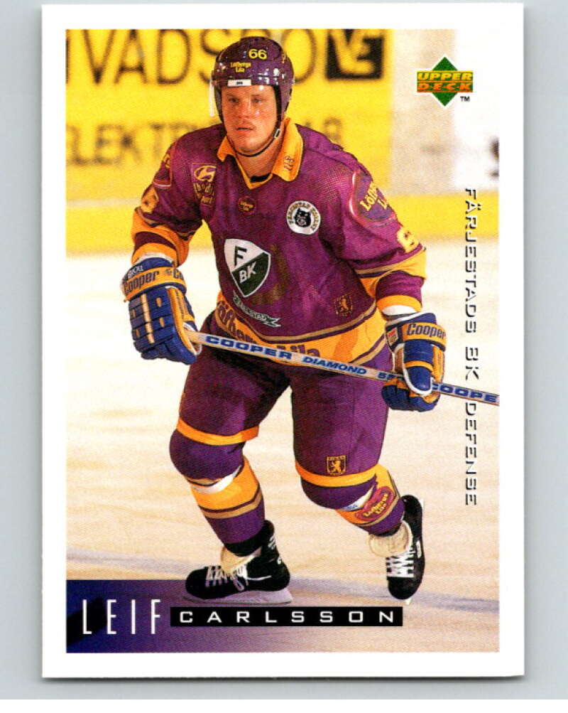1995-96 Swedish Upper Deck #63 Leif Carlsson V80105 Image 1