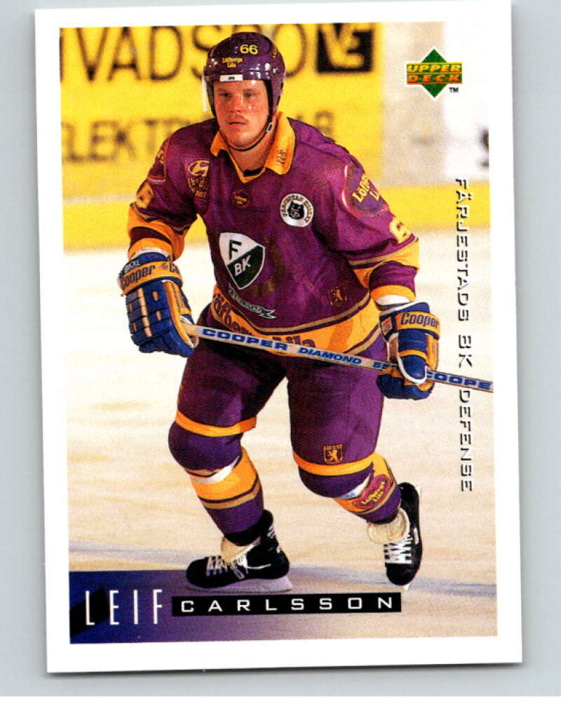 1995-96 Swedish Upper Deck #63 Leif Carlsson V80106 Image 1