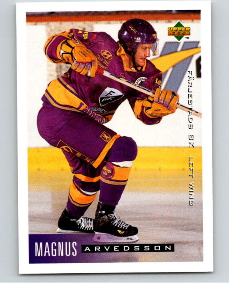1995-96 Swedish Upper Deck #67 Magnus Arvedsson V80110 Image 1