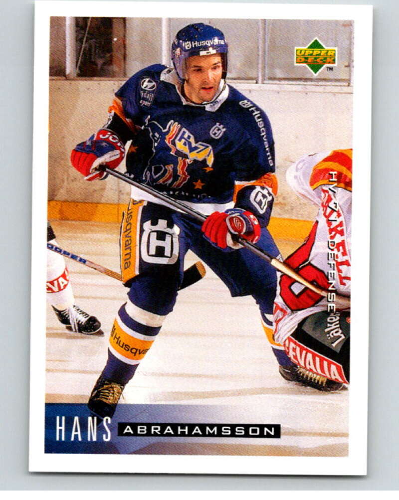 1995-96 Swedish Upper Deck #78 Hans Abrahamsson V80126 Image 1