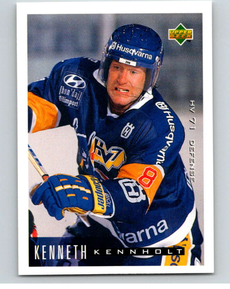 1995-96 Swedish Upper Deck #79 Kenneth Kennholt V80127 Image 1
