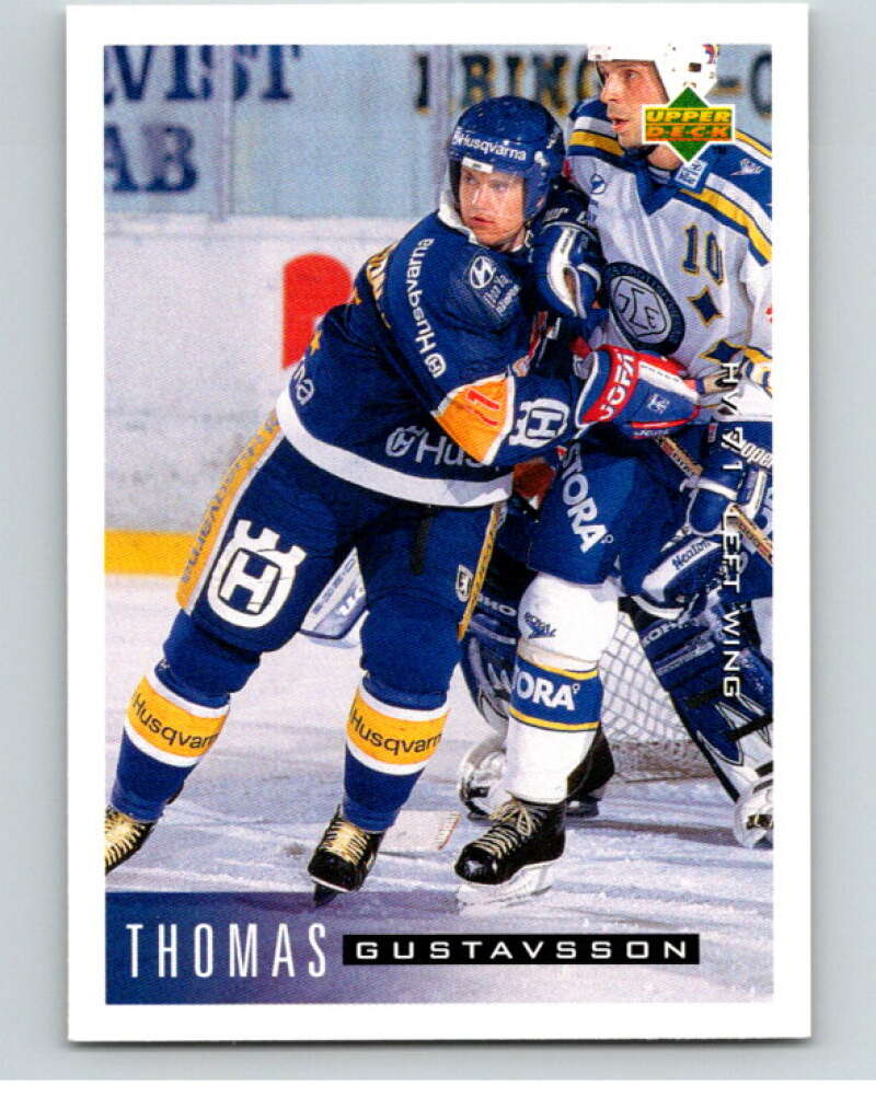 1995-96 Swedish Upper Deck #82 Thomas Gustavsson V80134 Image 1