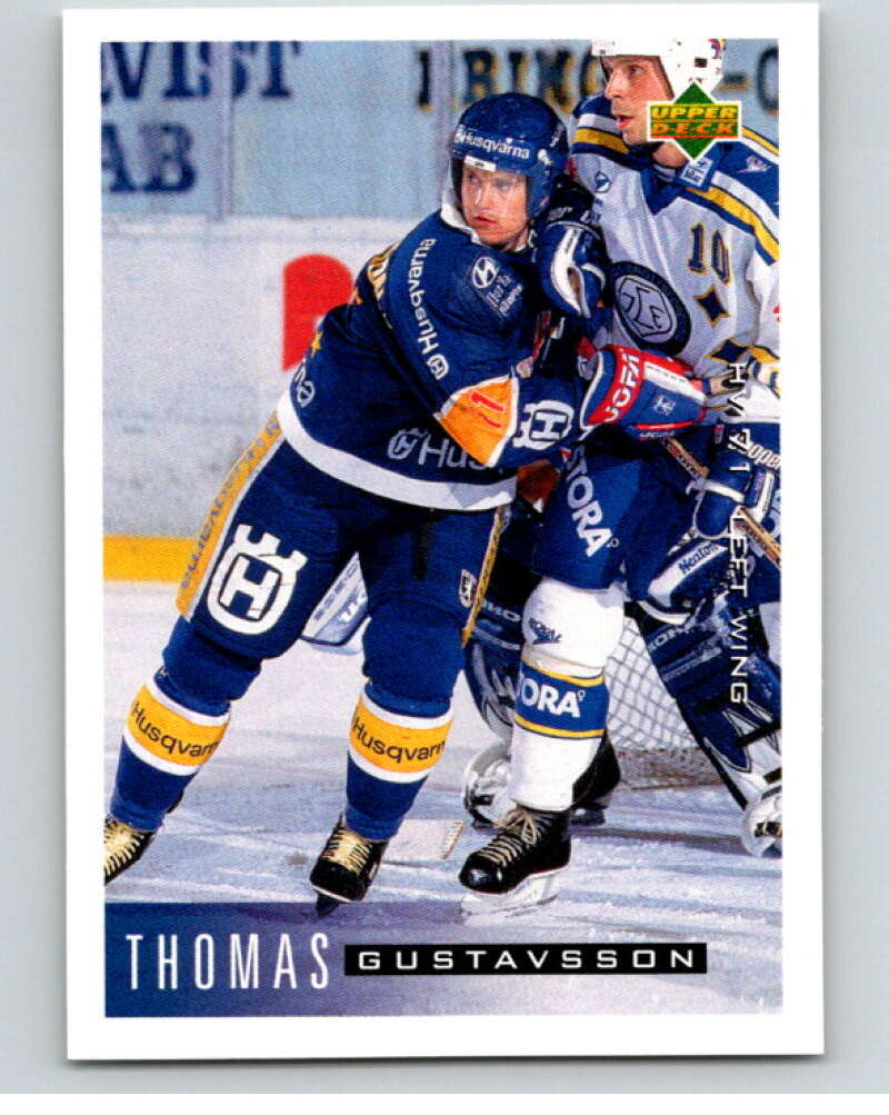 1995-96 Swedish Upper Deck #82 Thomas Gustavsson V80135 Image 1
