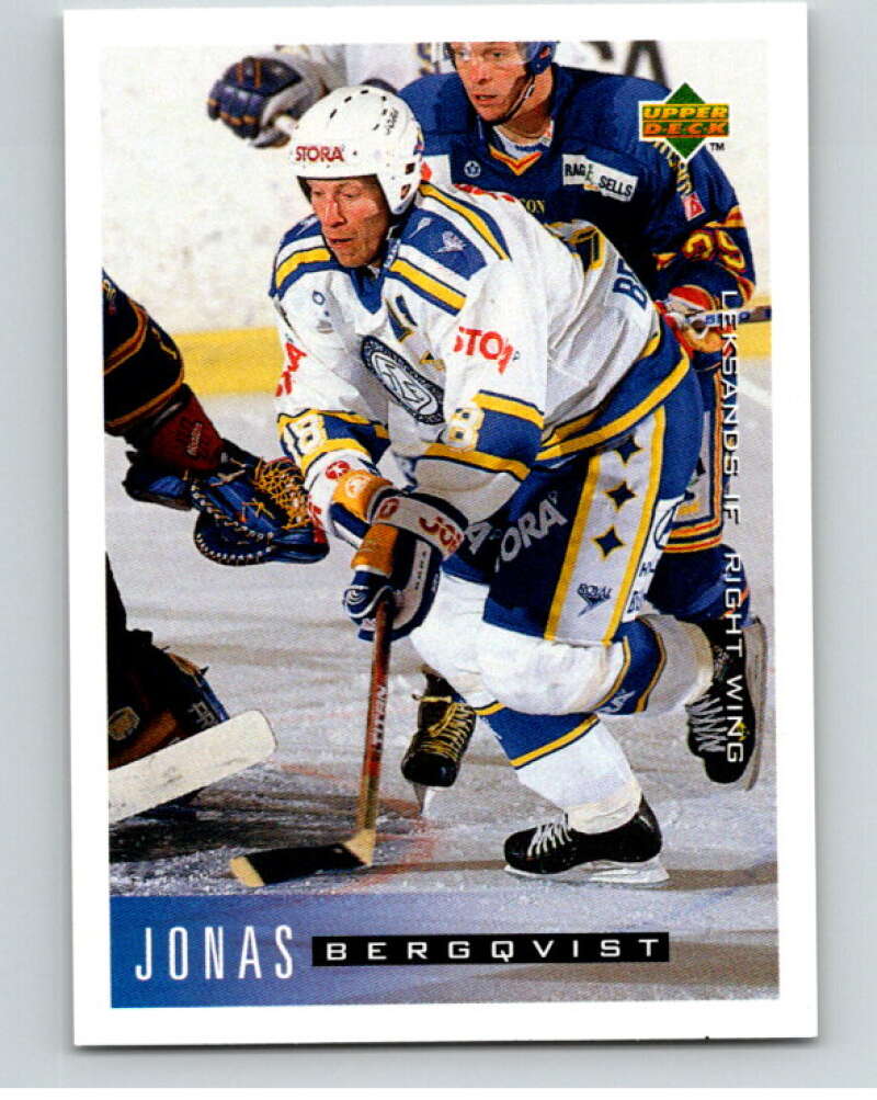 1995-96 Swedish Upper Deck #105 Jonas Bergqvist V80173 Image 1