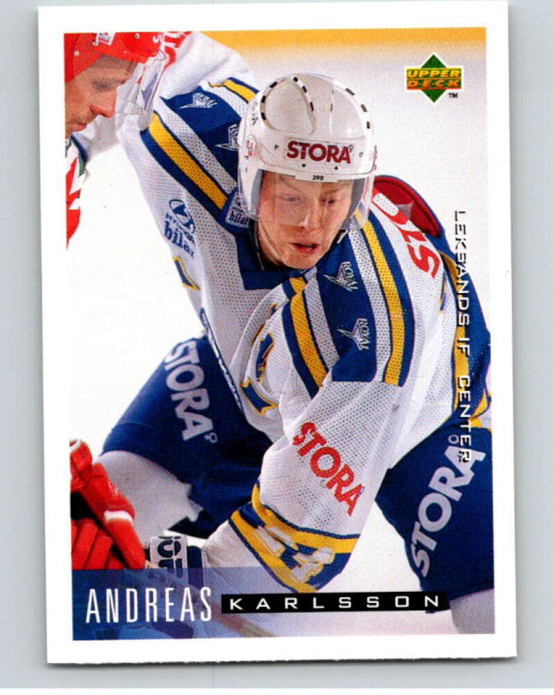 1995-96 Swedish Upper Deck #110 Andreas Karlsson V80186 Image 1