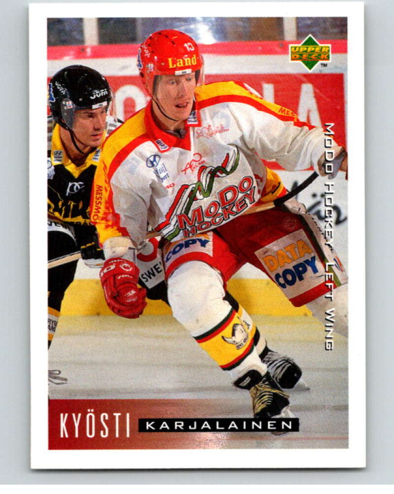 1995-96 Swedish Upper Deck #163 Kyosti Karjalainen V80270 Image 1