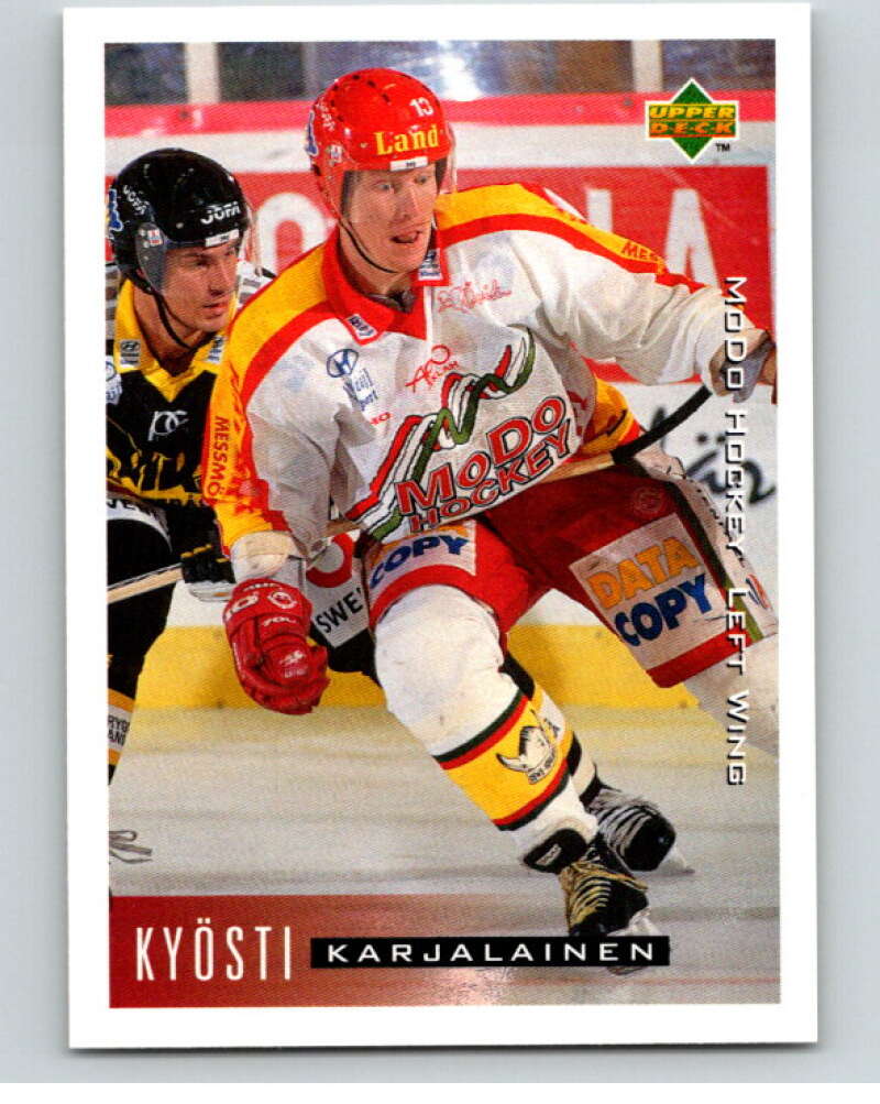 1995-96 Swedish Upper Deck #163 Kyosti Karjalainen V80271 Image 1