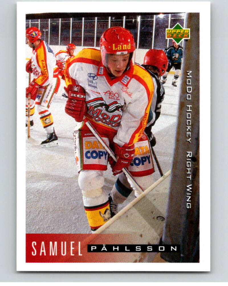 1995-96 Swedish Upper Deck #168 Samuel Pahlsson V80280 Image 1