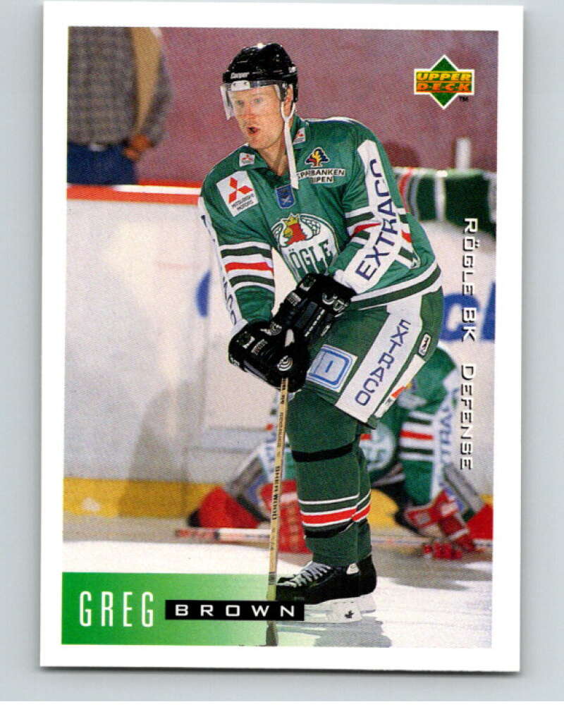 1995-96 Swedish Upper Deck #176 Greg Brown V80294 Image 1