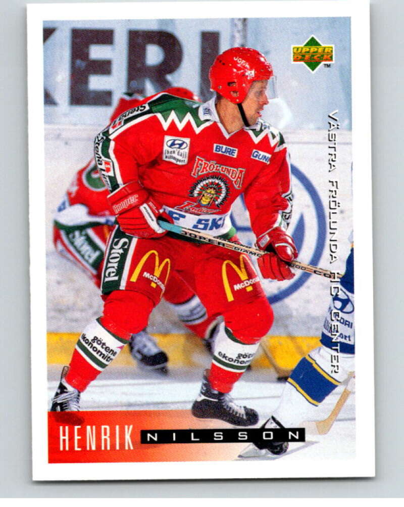 1995-96 Swedish Upper Deck #218 Henrik Nilsson V80367 Image 1