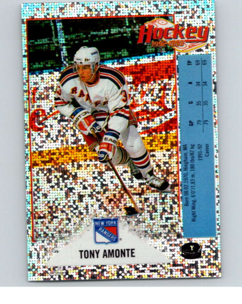 1992-93 Panini Stickers #T Tony Amonte  New York Rangers  V80382 Image 1