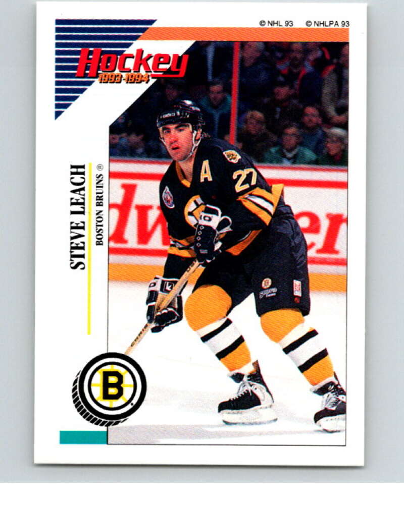 1993-94 Panini Stickers #5 Steve Leach  Boston Bruins  V80393 Image 1