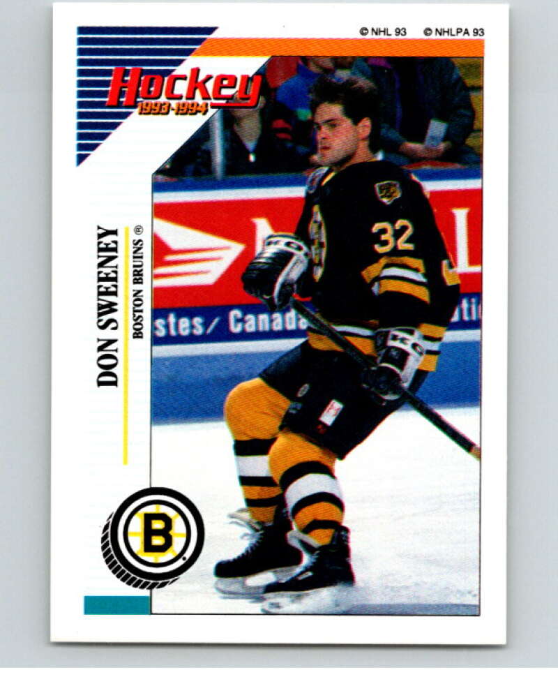 1993-94 Panini Stickers #11 Don Sweeney  Boston Bruins  V80404 Image 1