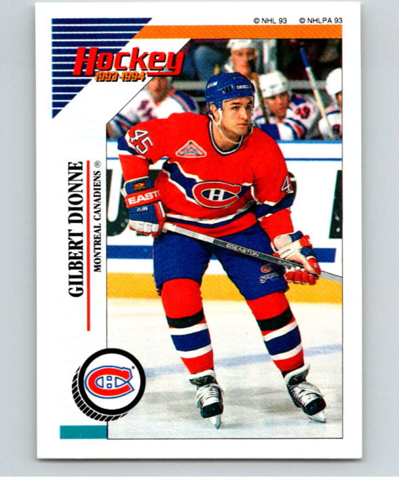 1993-94 Panini Stickers #18 Gilbert Dionne  Montreal Canadiens  V80420 Image 1
