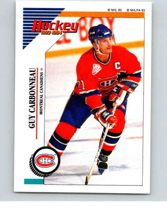 1993-94 Panini Stickers #19 Guy Carbonneau  Montreal Canadiens  V80422 Image 1