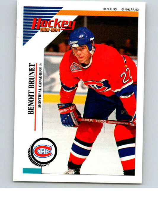 1993-94 Panini Stickers #20 Benoit Brunet  Montreal Canadiens  V80427 Image 1