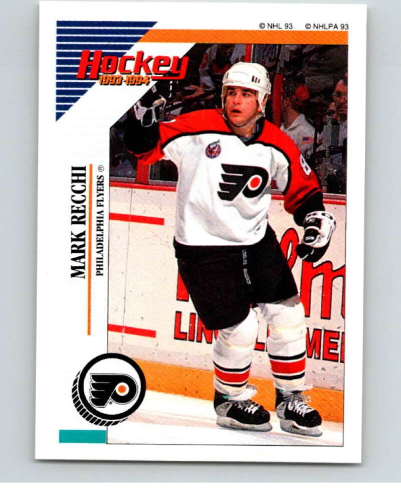 1993-94 Panini Stickers #46 Mark Recchi  Philadelphia Flyers  V80455 Image 1