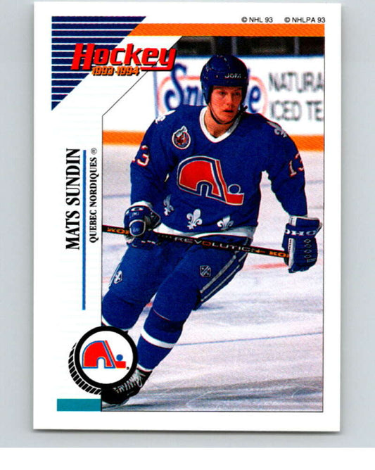 1993-94 Panini Stickers #68 Mats Sundin  Quebec Nordiques  V80480 Image 1