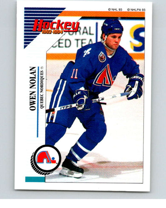 1993-94 Panini Stickers #70 Owen Nolan  Quebec Nordiques  V80484 Image 1