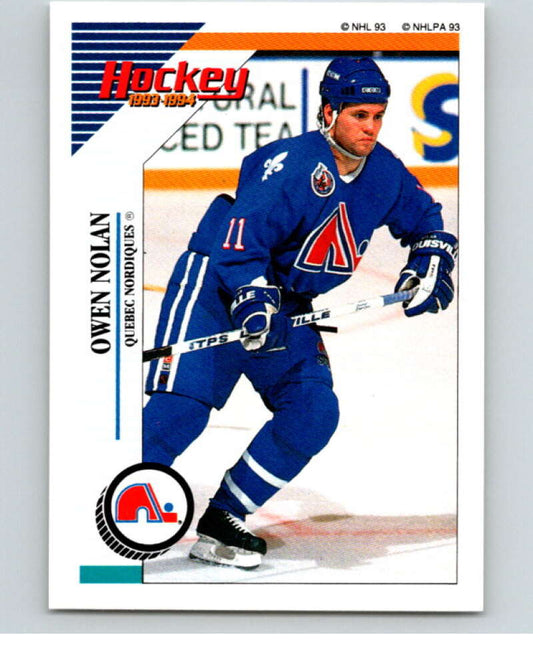 1993-94 Panini Stickers #70 Owen Nolan  Quebec Nordiques  V80485 Image 1