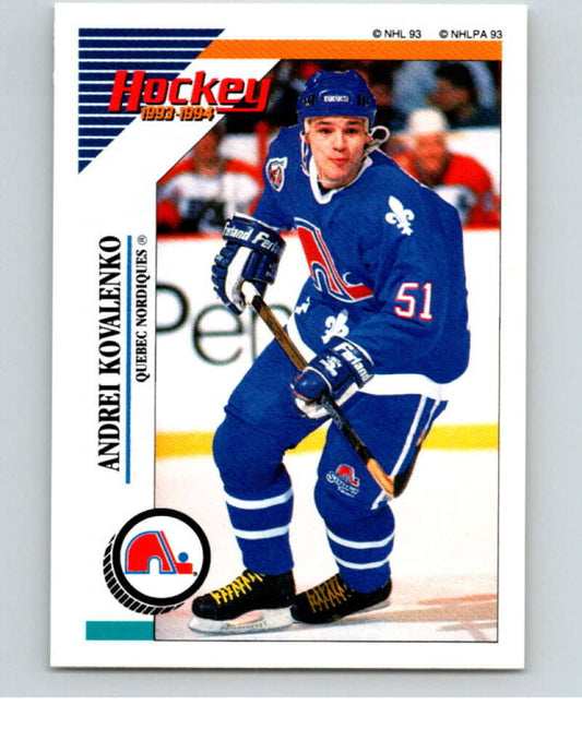 1993-94 Panini Stickers #71 Andrei Kovalenko  Quebec Nordiques  V80487 Image 1