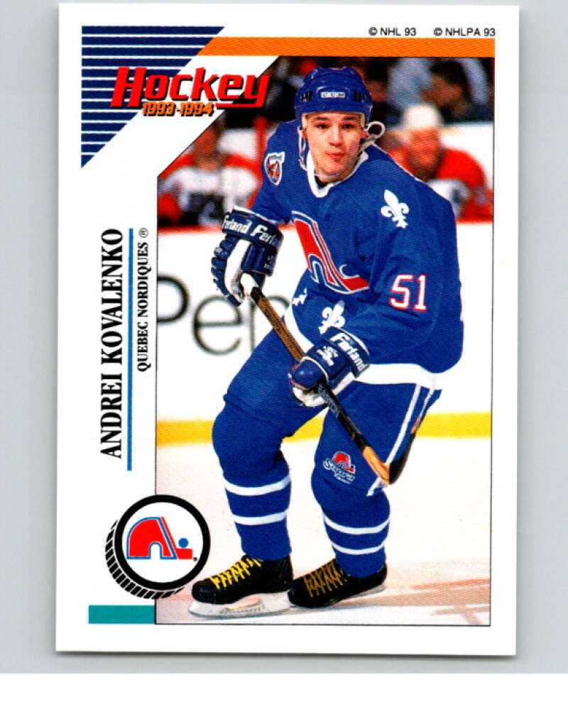 1993-94 Panini Stickers #71 Andrei Kovalenko  Quebec Nordiques  V80488 Image 1