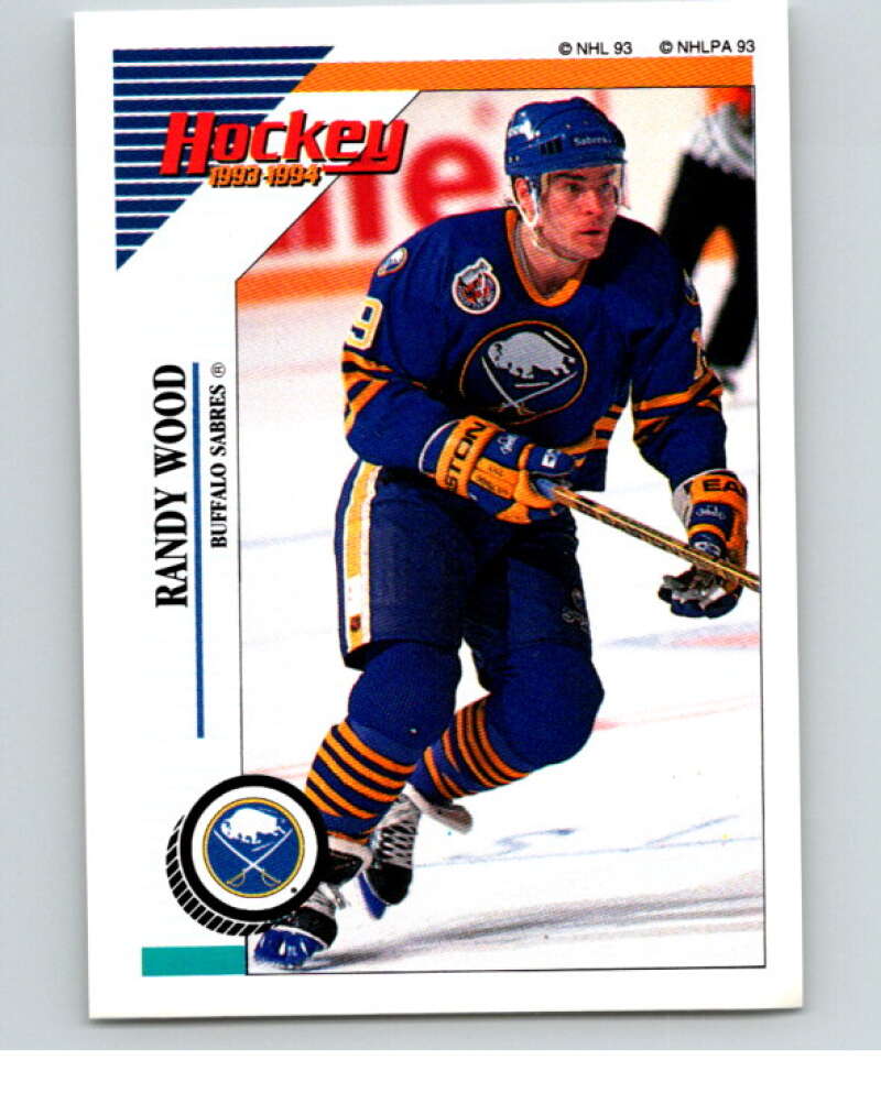 1993-94 Panini Stickers #105 Randy Wood  Buffalo Sabres  V80567 Image 1