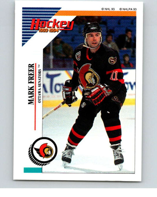 1993-94 Panini Stickers #118 Mark Freer  Ottawa Senators  V80585 Image 1