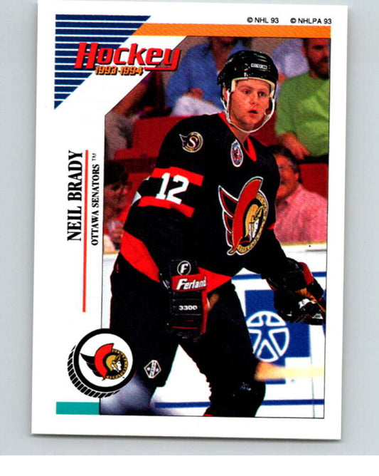 1993-94 Panini Stickers #119 Neil Brady  Ottawa Senators  V80586 Image 1