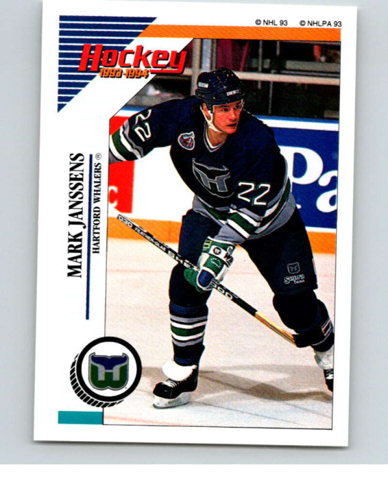 1993-94 Panini Stickers #127 Mark Janssens  Hartford Whalers  V80596 Image 1