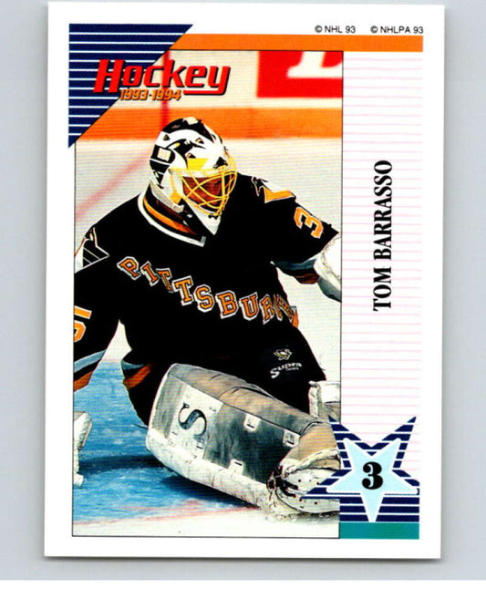1993-94 Panini Stickers #141 Tom Barrasso  Pittsburgh Penguins  V80613 Image 1