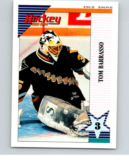 1993-94 Panini Stickers #141 Tom Barrasso  Pittsburgh Penguins  V80614 Image 1