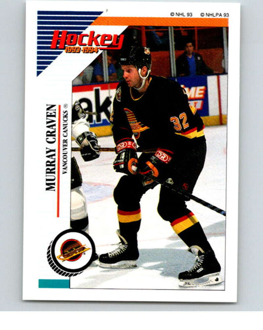 1993-94 Panini Stickers #169 Murray Craven  Vancouver Canucks  V80650 Image 1
