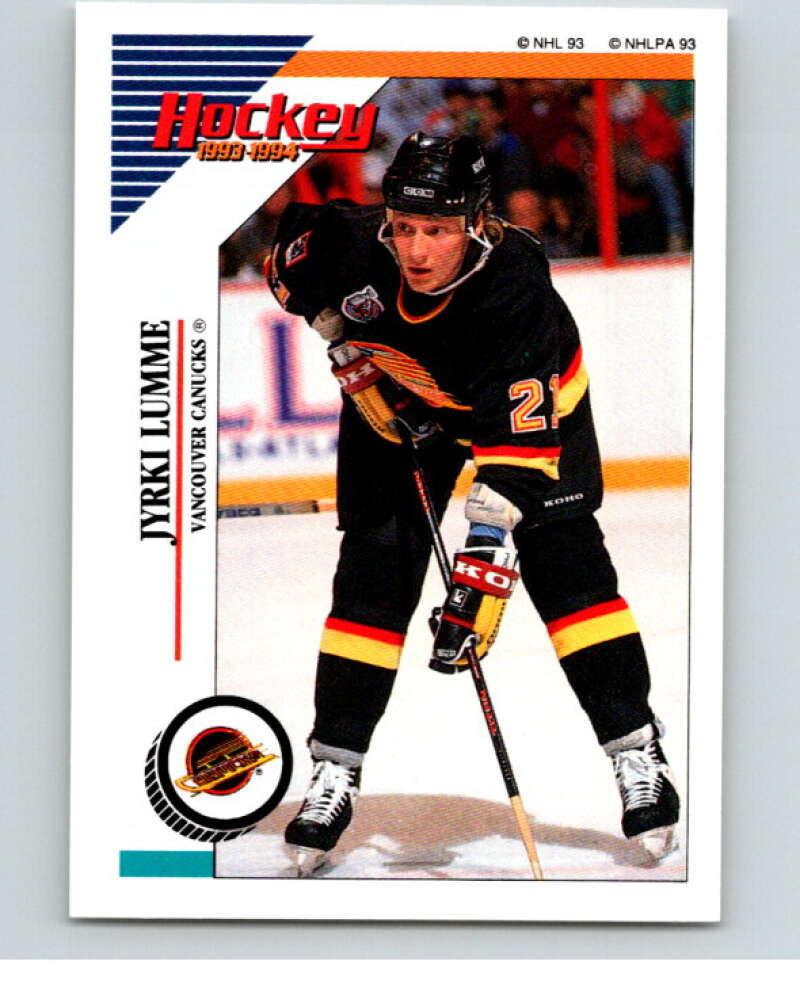 1993-94 Panini Stickers #175 Jyrki Lumme  Vancouver Canucks  V80655 Image 1