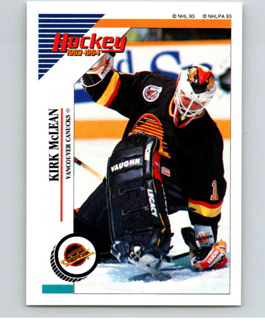 1993-94 Panini Stickers #177 Kirk McLean  Vancouver Canucks  V80659 Image 1